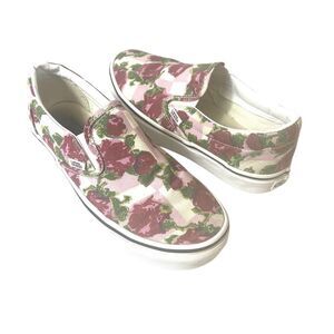 Vans Off The Wall Rose Floral Multicolor Sneaker Womens 7.5 Slip On Low Top Shoe